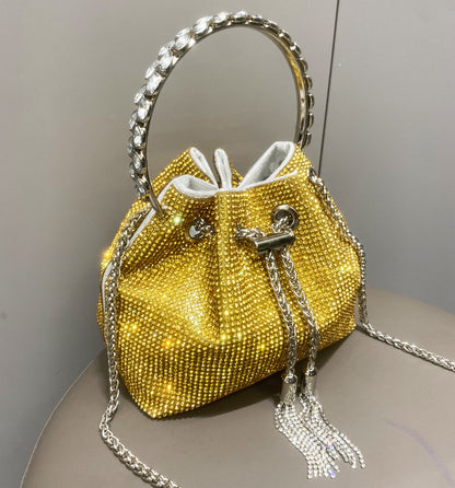 Sparkling Diamond Rhinestone Potli Bucket Bags