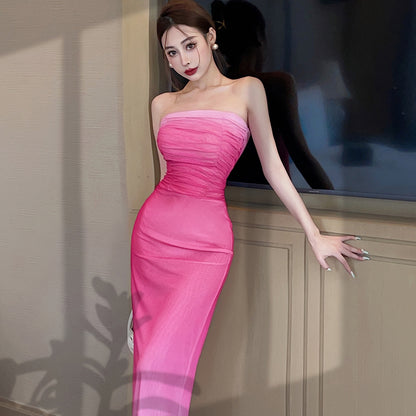 Pink Gradient Tube Dress