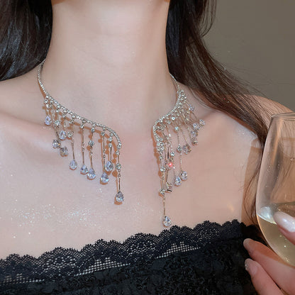 Diamond Waterdrop Choker Necklace - Fashionnsio