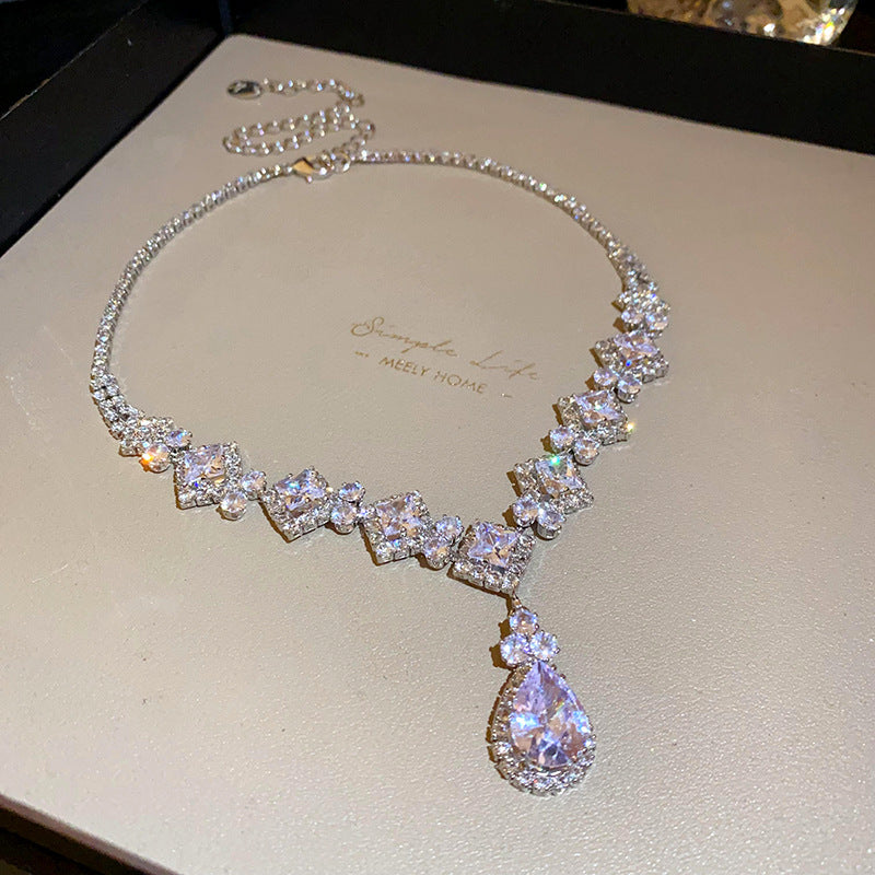 Teardrop Diamond Jewellery Set - Fashionnsio