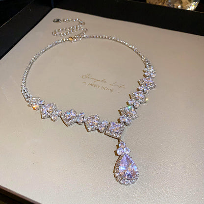 Teardrop Diamond Jewellery Set - Fashionnsio