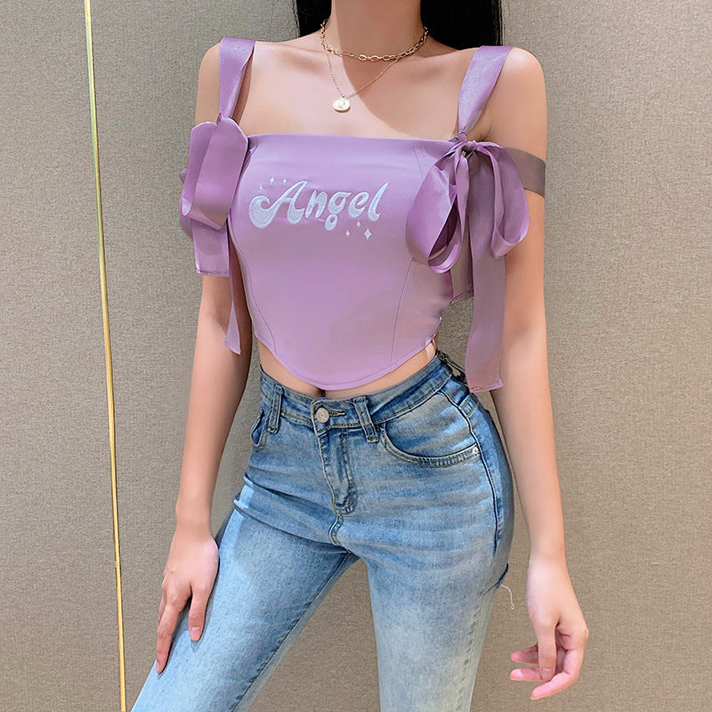 Ribbon Bow Knot Crop Top