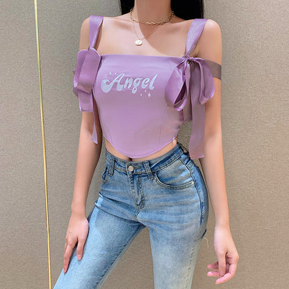 Ribbon Bow Knot Crop Top