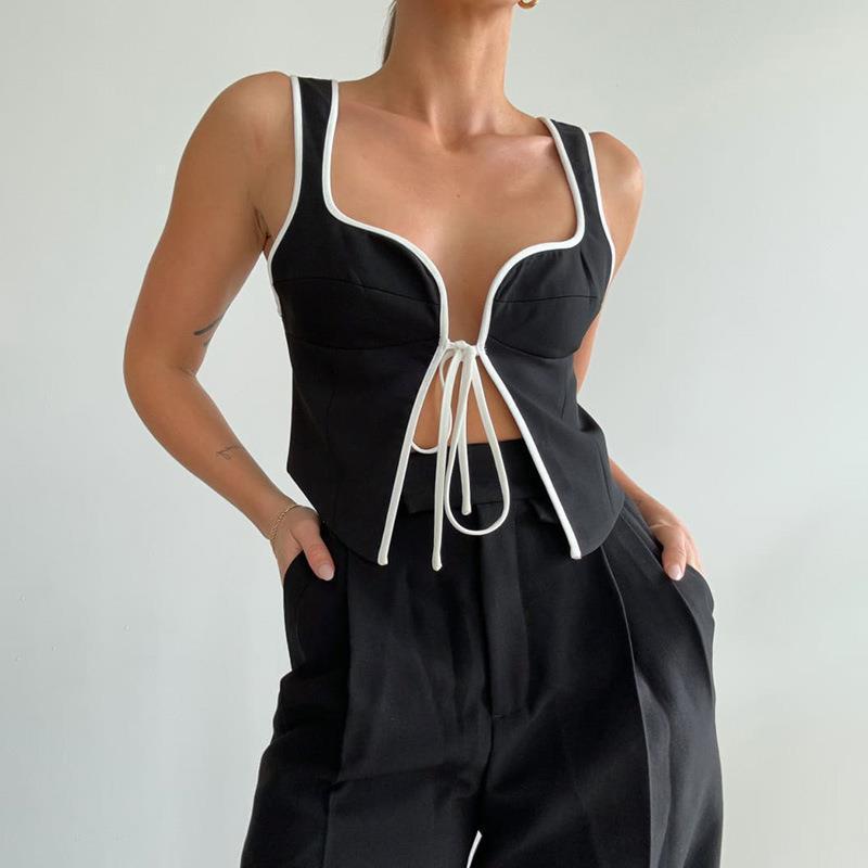 Front Tie Up Vest Top