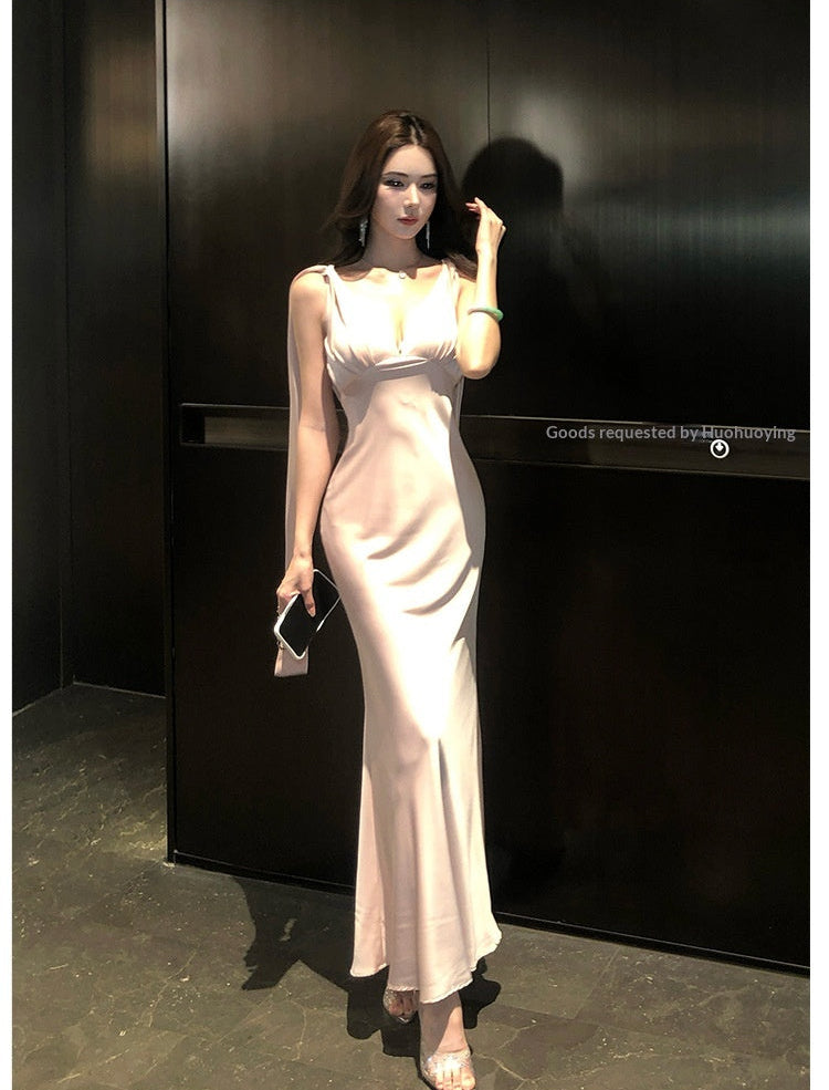 Blush Mermaid Evening Gown - Fashionnsio
