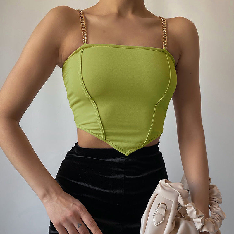 Chain Tube Crop Top