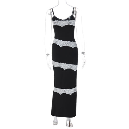 Lace Black Long Dress fashionnsio