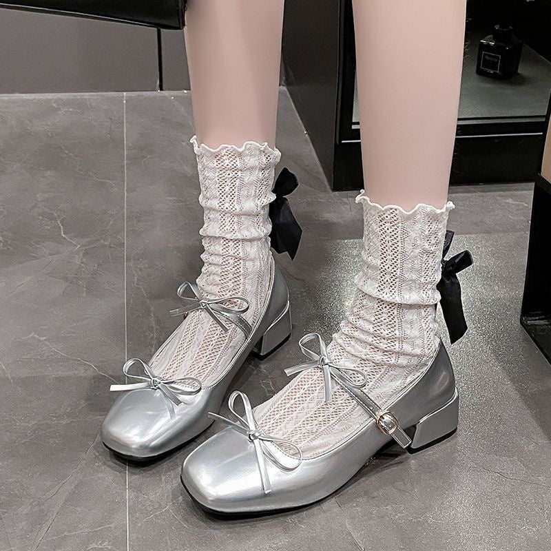Elegant Bow Mary Jane Flats - Fashionnsio