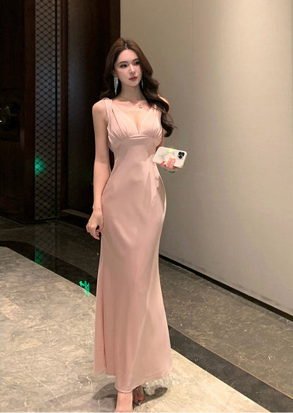 Blush Mermaid Evening Gown - Fashionnsio
