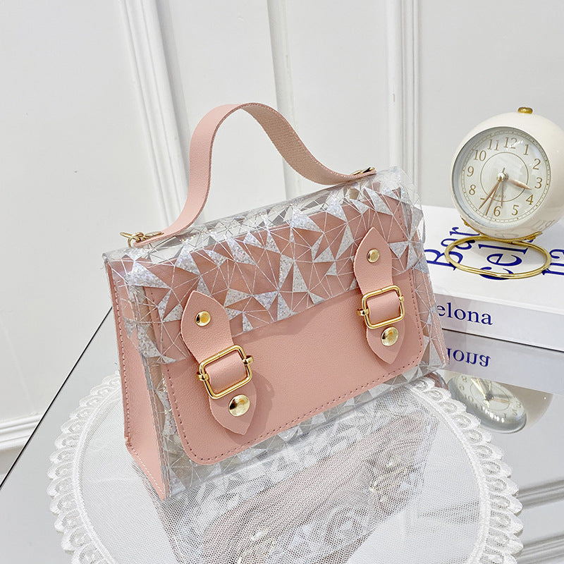 Clear Double Clasp Handbags