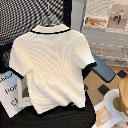 Korean Knitted T-shirt Top