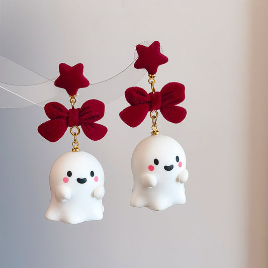 Bowknot Red Cute Earrings fashionnsio