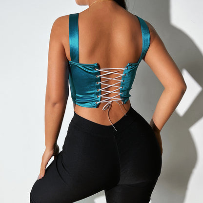 Lace Up Bow Corset Top