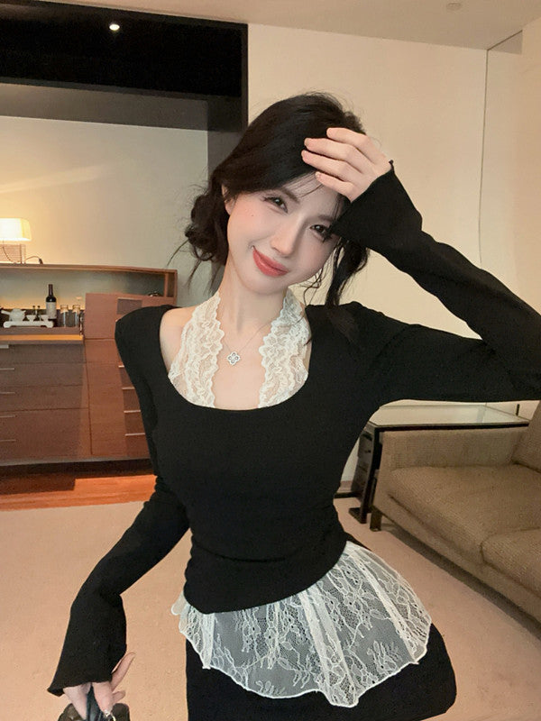 Lace Long Sleeve Top