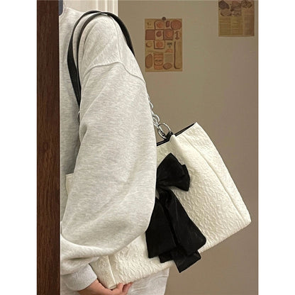 Bow Tote Large Shoulder Bag