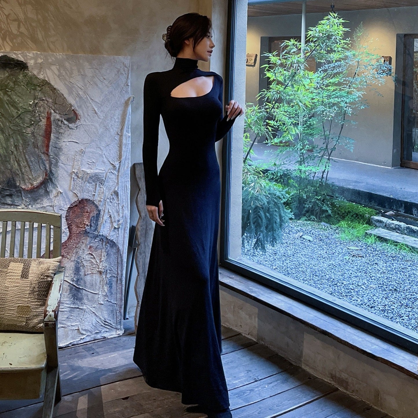 Hollow-out Maxi Dress - Fashionnsio