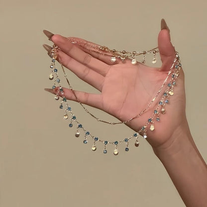 Sparking Double Layer Necklace - Fashionnsio