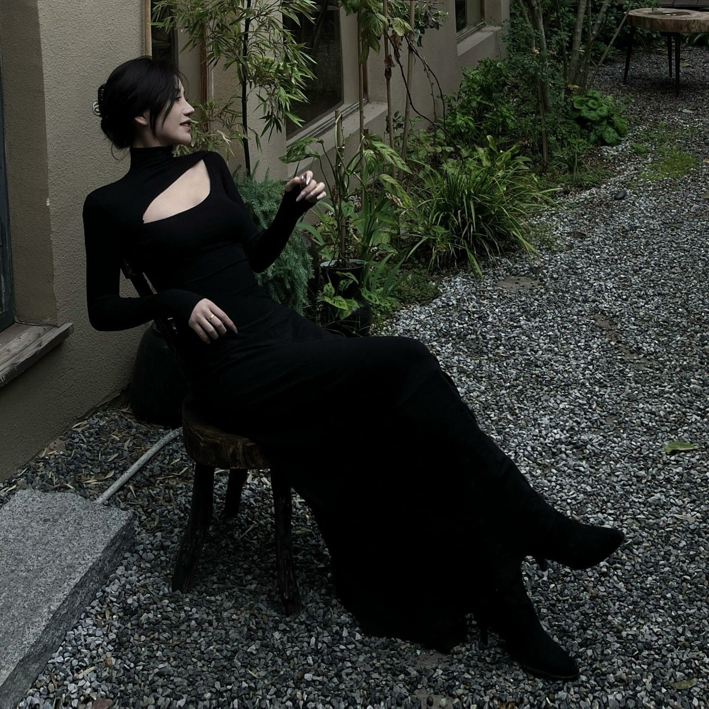 Hollow-out Maxi Dress - Fashionnsio