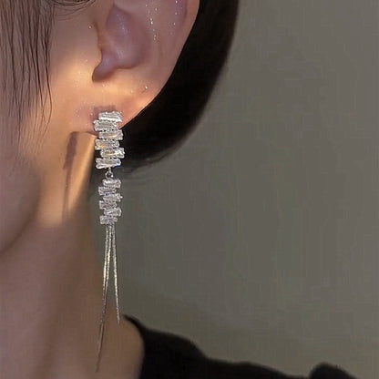 Diamond Korean Long Tassel Earrings fashionnsio