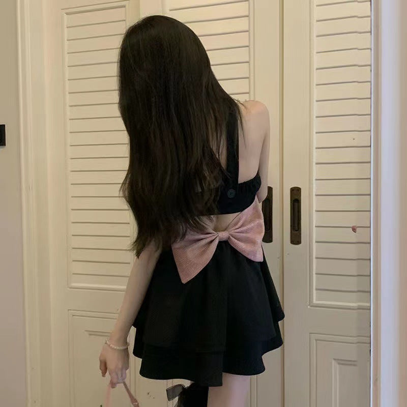 Bow Black Mini Dress