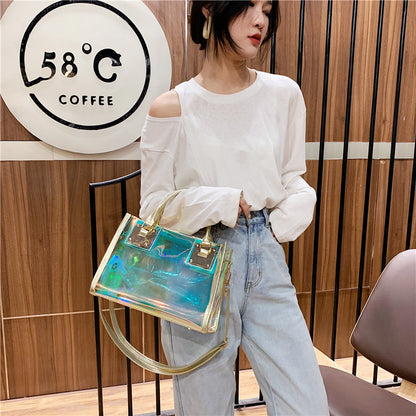 Holographic Transparent Tote Bags