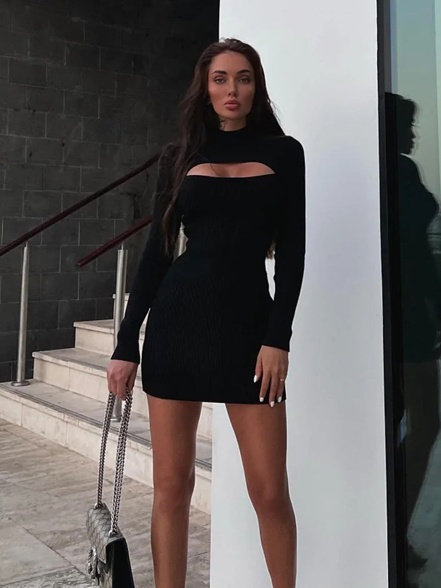 Knitted Cut Out Mini Dress