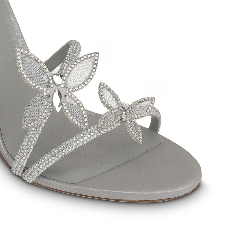 Butterflies Crystal Strap Heel