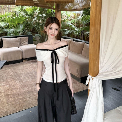 Lace-up Off Shoulder Top