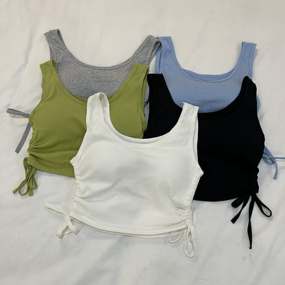 Drawstring Padded Tank Top