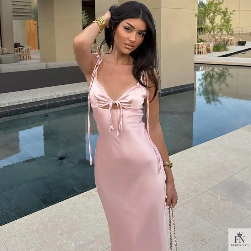 Barbie Lace-up Long Dress