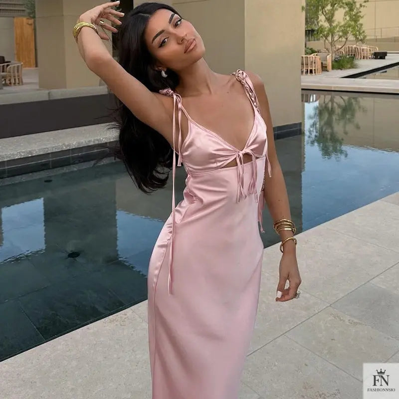 Barbie Lace-up Long Dress