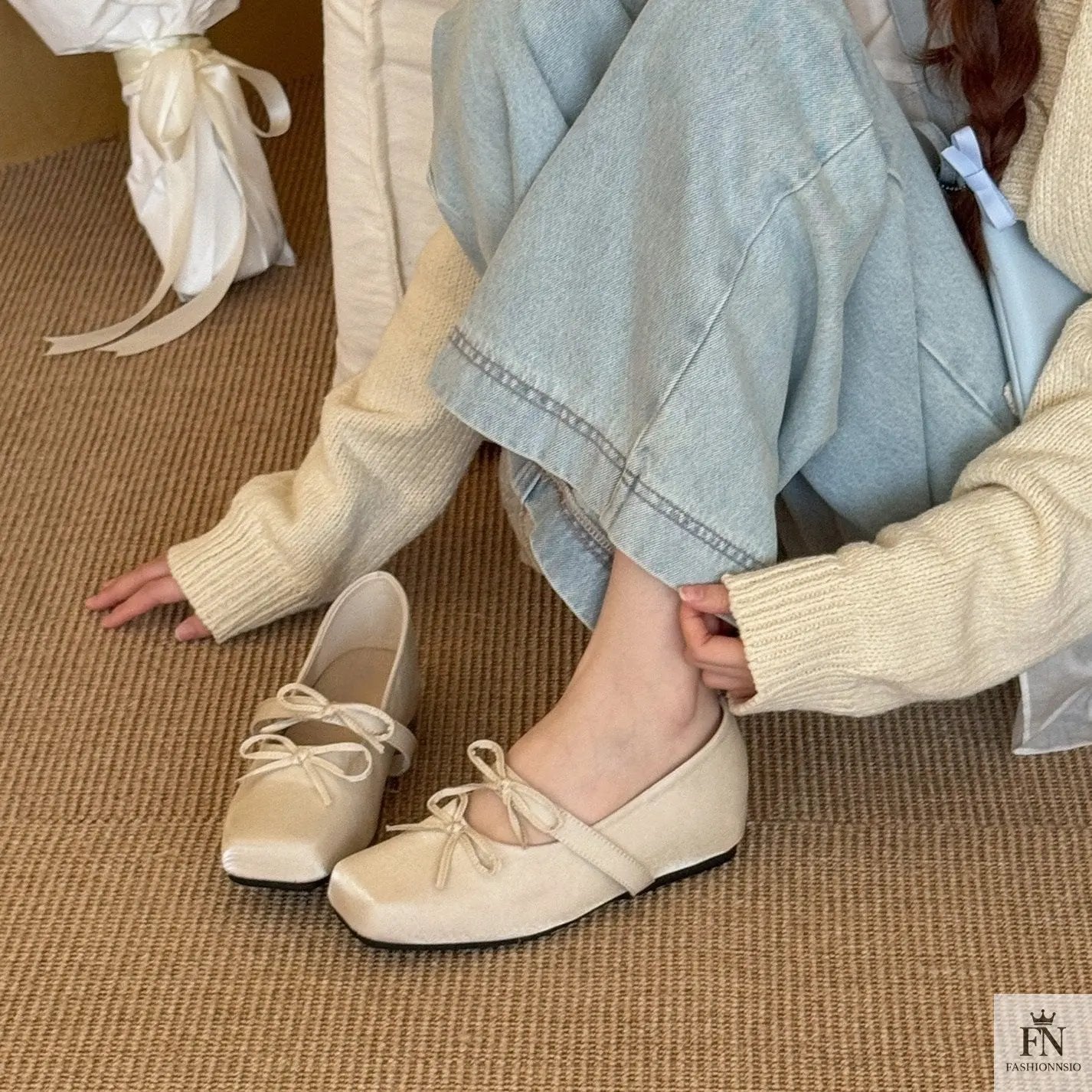 Princess Ballet Bow Flats - Fashionnsio