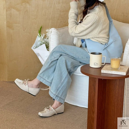 Princess Ballet Bow Flats - Fashionnsio