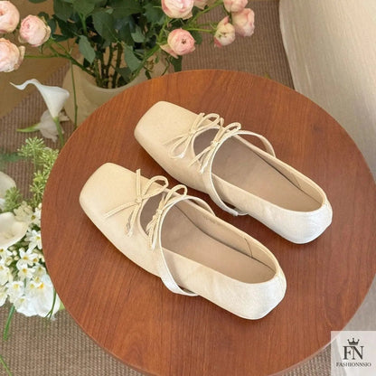 Princess Ballet Bow Flats - Fashionnsio