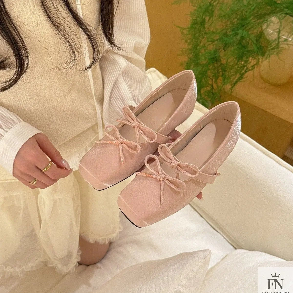 Princess Ballet Bow Flats - Fashionnsio