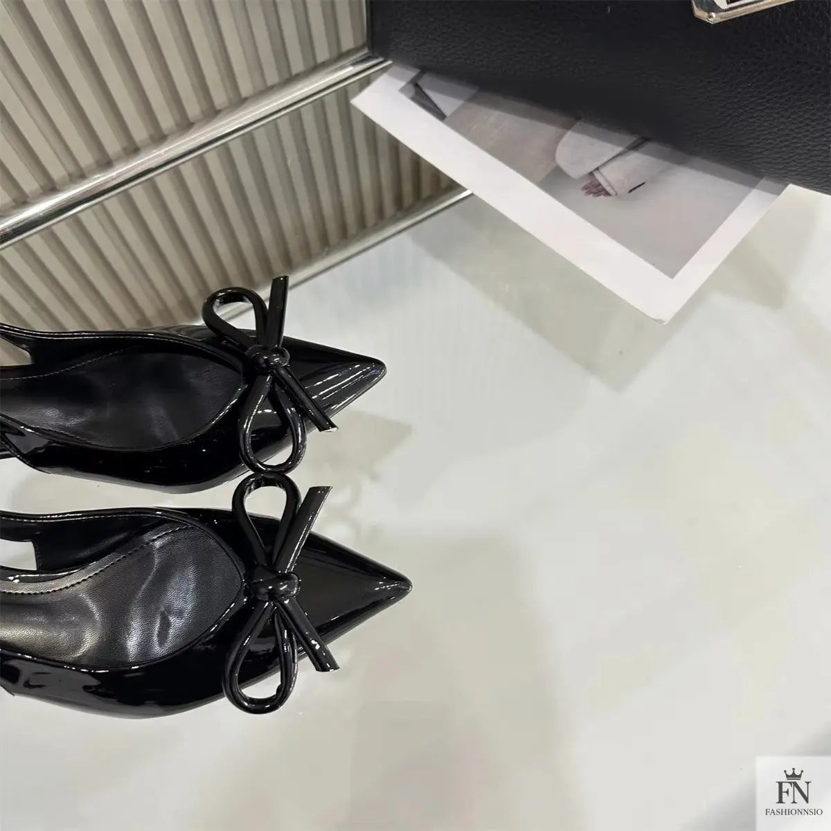 Butterfly Knot Bow Slingback Heels - Fashionnsio