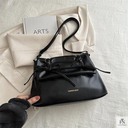 Drawstring Bow Shoulder Bags - Fashionnsio