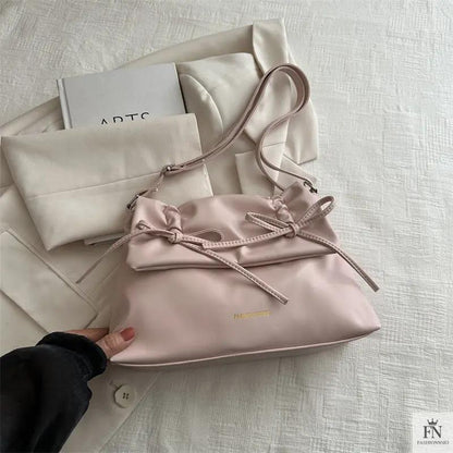 Drawstring Bow Shoulder Bags - Fashionnsio