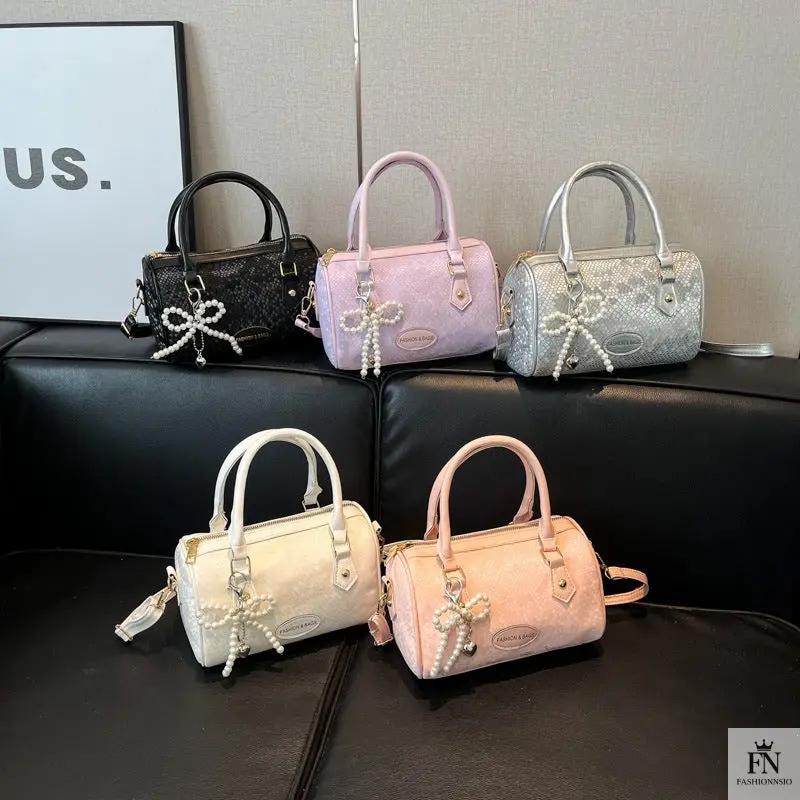 Pearl Bow Pillow Handbags - Fashionnsio