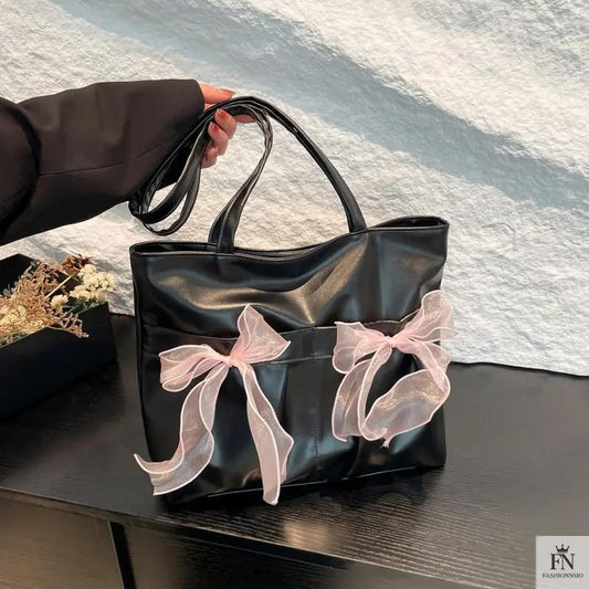 Ribbon Bow Tote Bags - Fashionnsio
