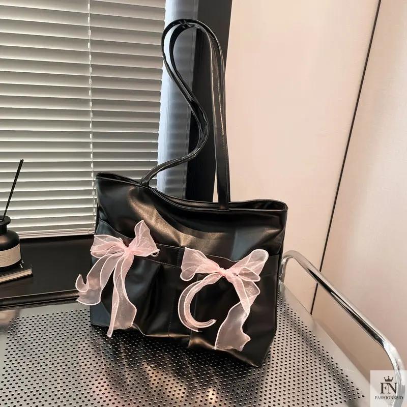 Ribbon Bow Tote Bags - Fashionnsio