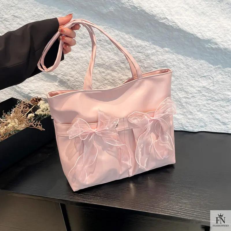 Ribbon Bow Tote Bags - Fashionnsio
