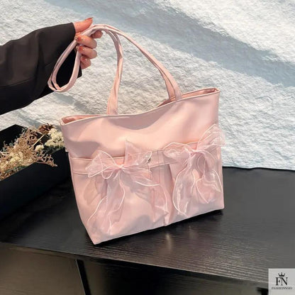Ribbon Bow Tote Bags - Fashionnsio