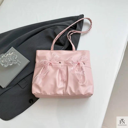 Ribbon Bow Tote Bags - Fashionnsio