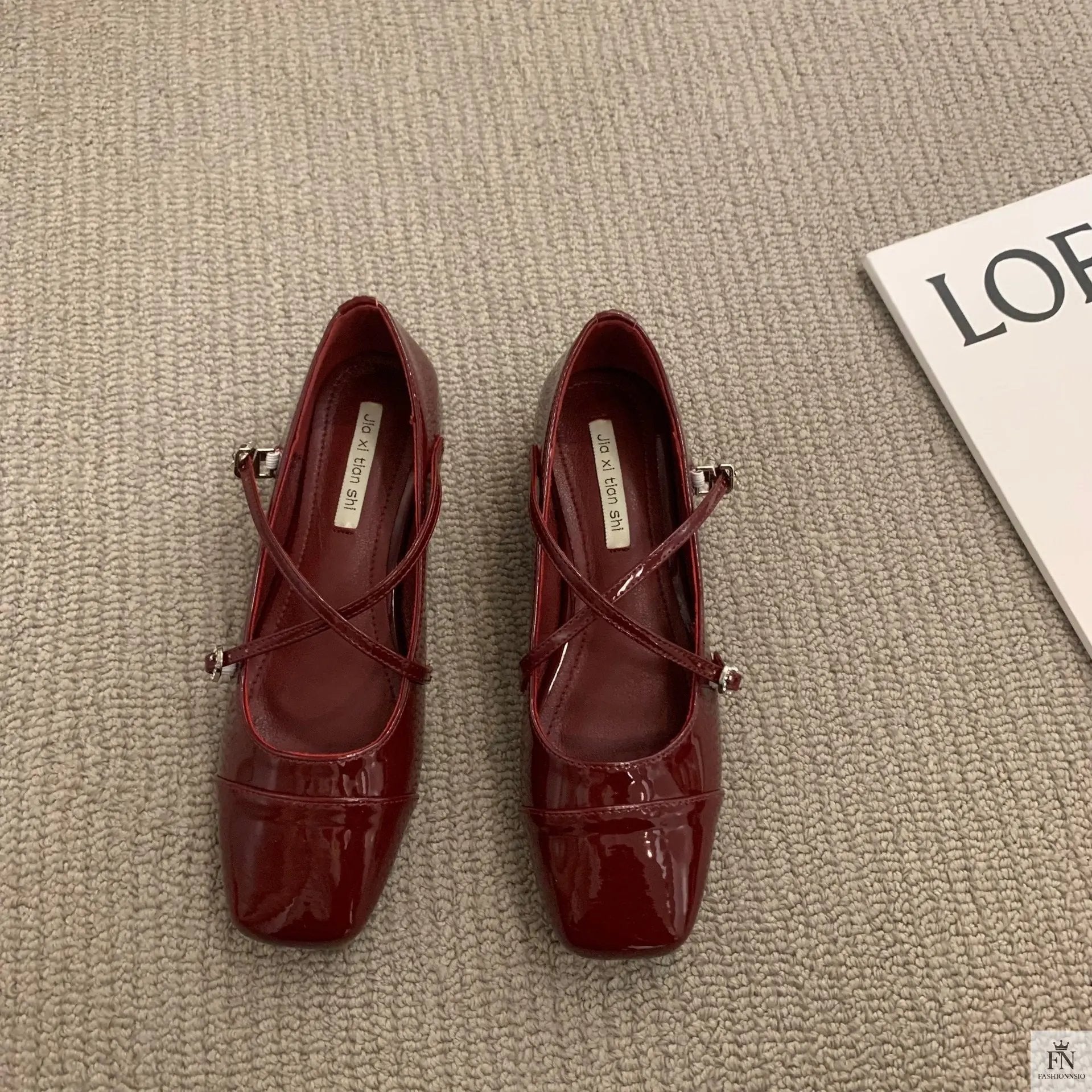 Cross Strap Mary Jane Flats - Fashionnsio