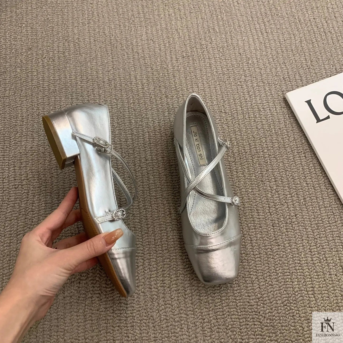 Cross Strap Mary Jane Flats - Fashionnsio