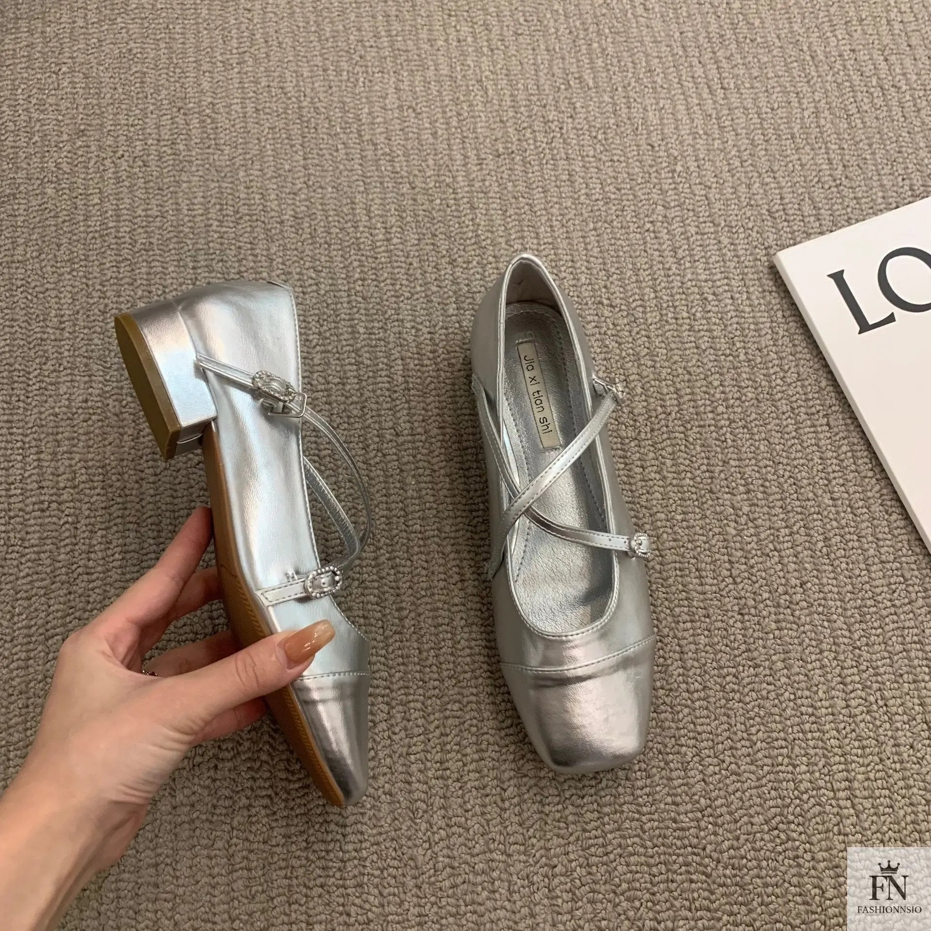 Cross Strap Mary Jane Flats - Fashionnsio
