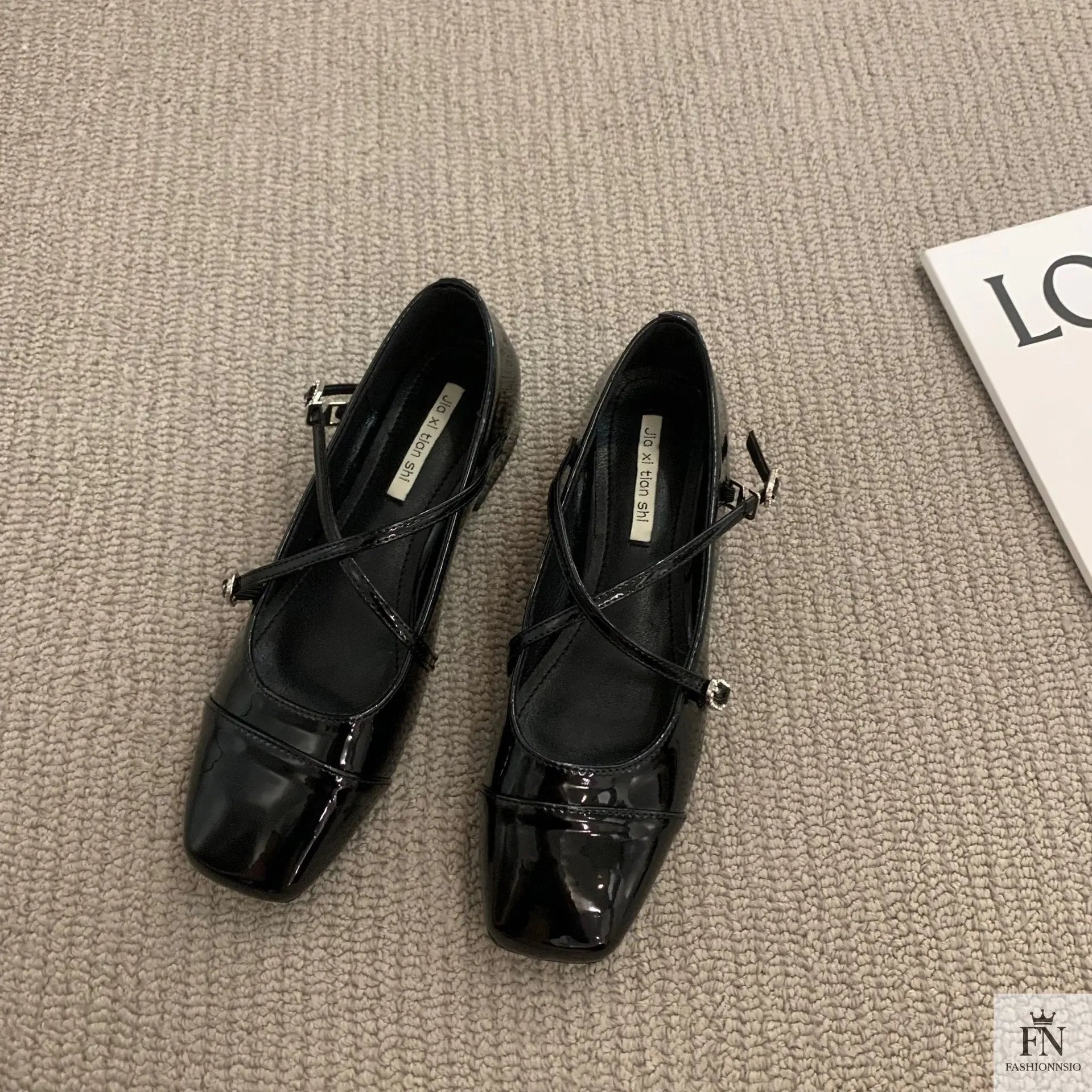 Cross Strap Mary Jane Flats - Fashionnsio