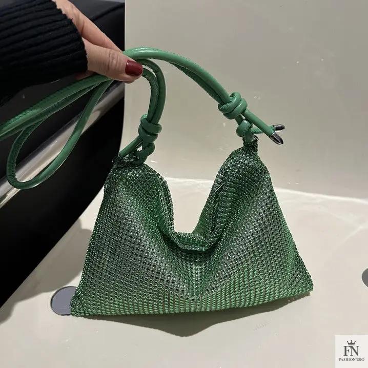 Crystal Inlaid Knot Shoulder Bags - Fashionnsio