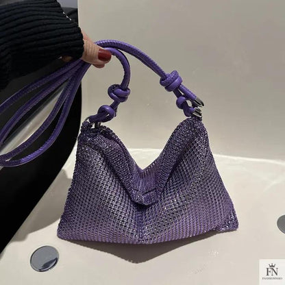 Crystal Inlaid Knot Shoulder Bags - Fashionnsio